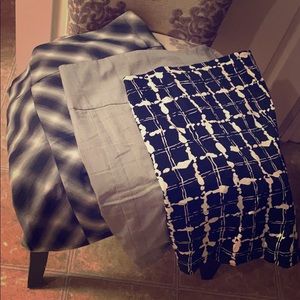 Three Express High Waisted Pencil Skirts